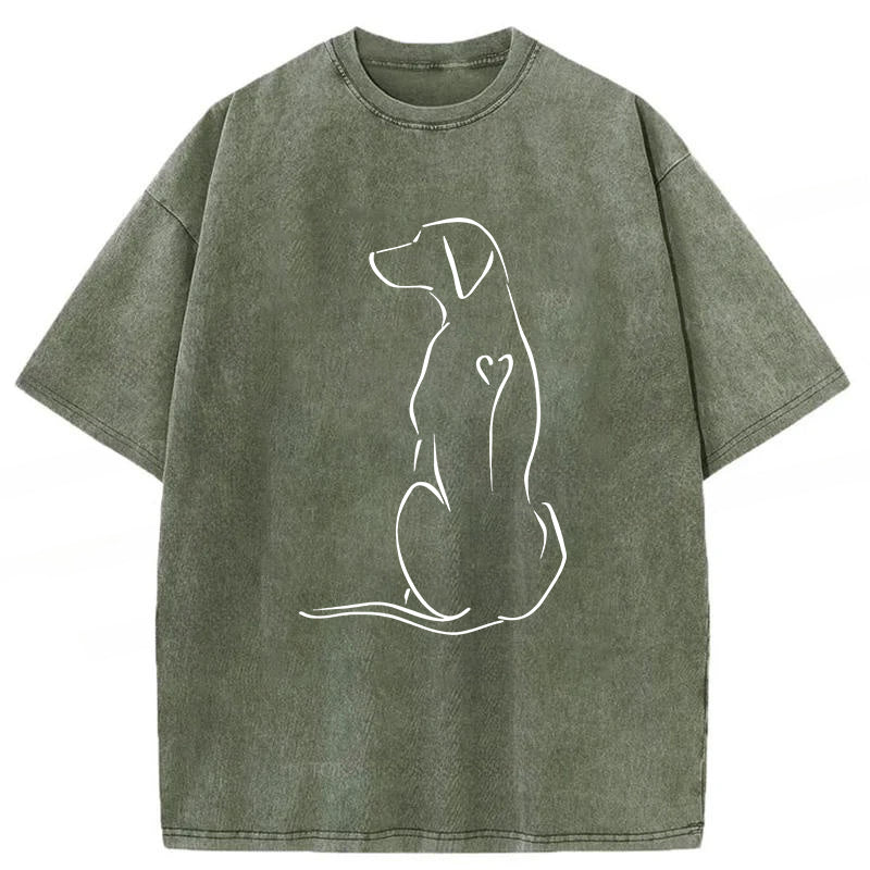Golden Retriever Sketch Washed Unisex Tee