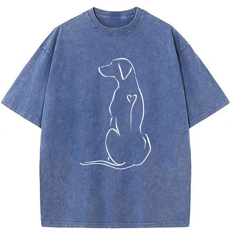 Golden Retriever Sketch Washed Unisex Tee