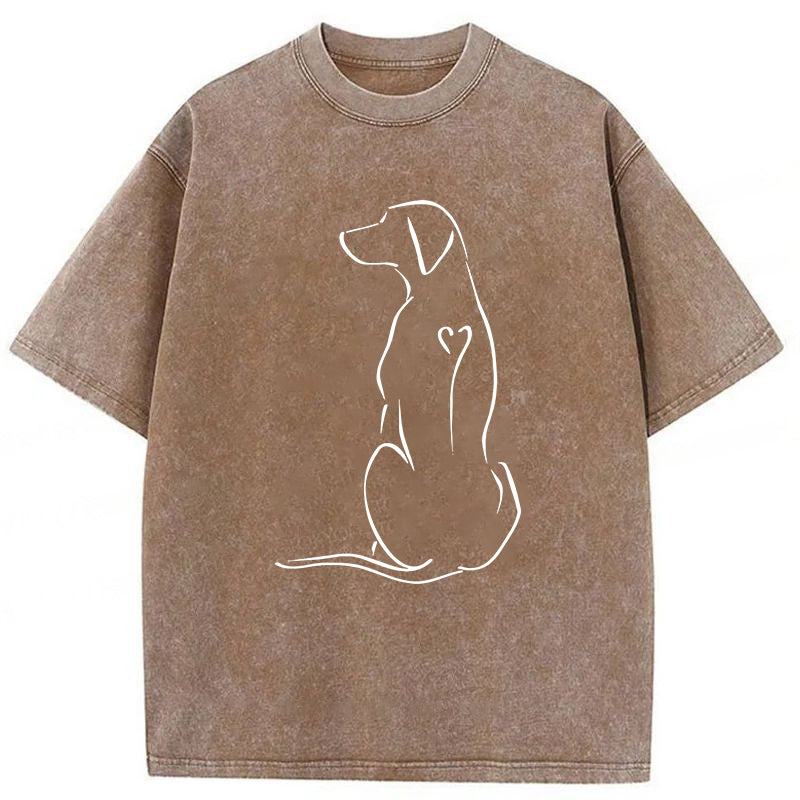 Golden Retriever Sketch Washed Unisex Tee