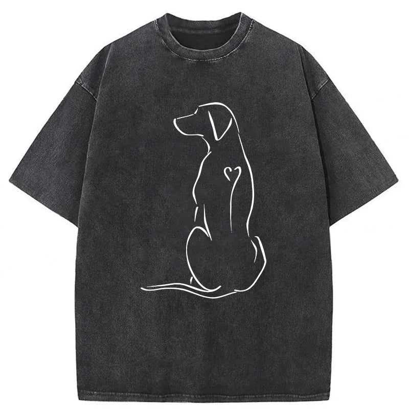 Golden Retriever Sketch Washed Unisex Tee
