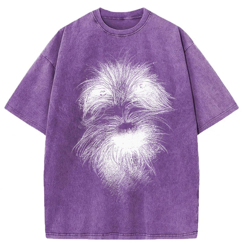 Cute Dogs Drawing Washed Unisex Tee