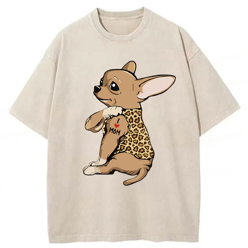 Cute Chihuahua Washed Unisex Tee