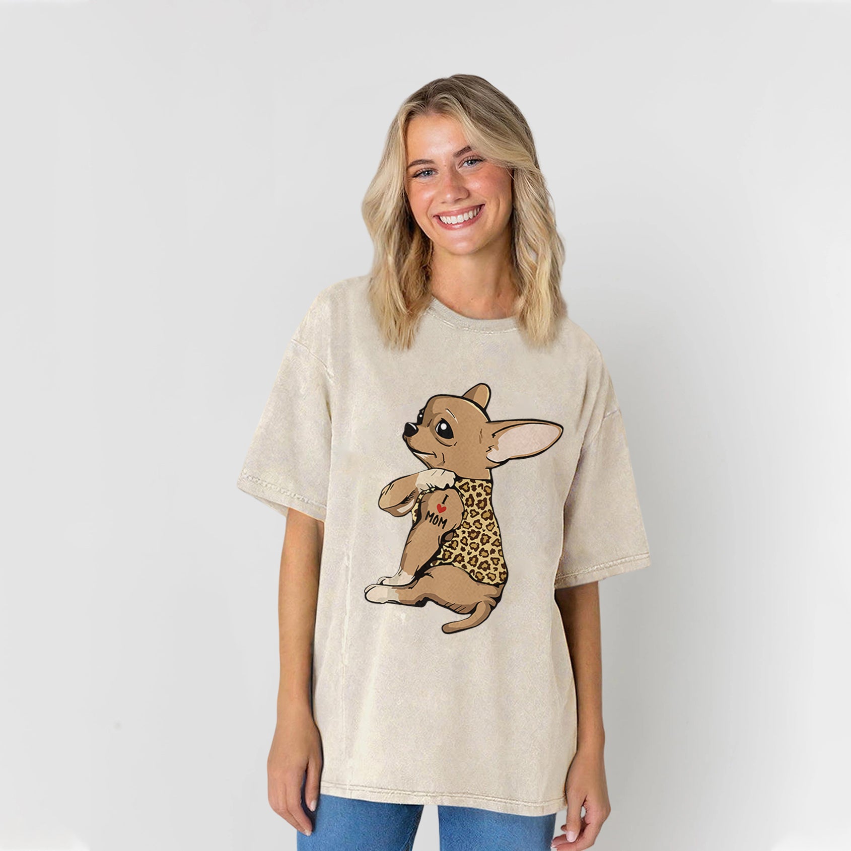 Cute Chihuahua Washed Unisex Tee