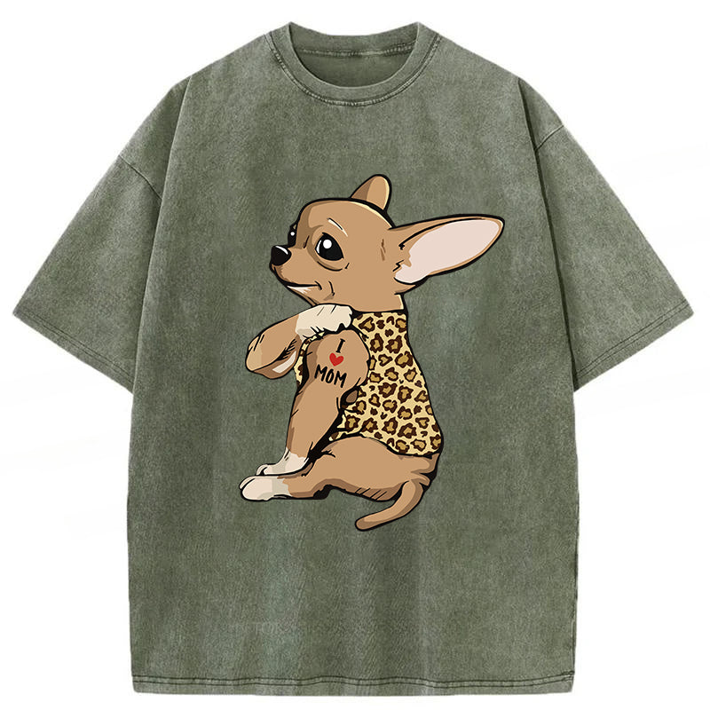 Cute Chihuahua Washed Unisex Tee