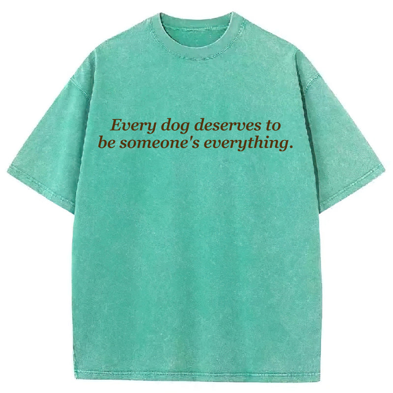 Every Dog Deserves To Be Someone's Everything Washed Unisex Tee