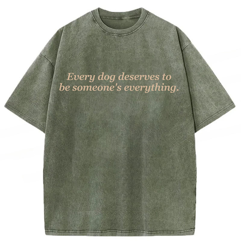 Every Dog Deserves To Be Someone's Everything Washed Unisex Tee