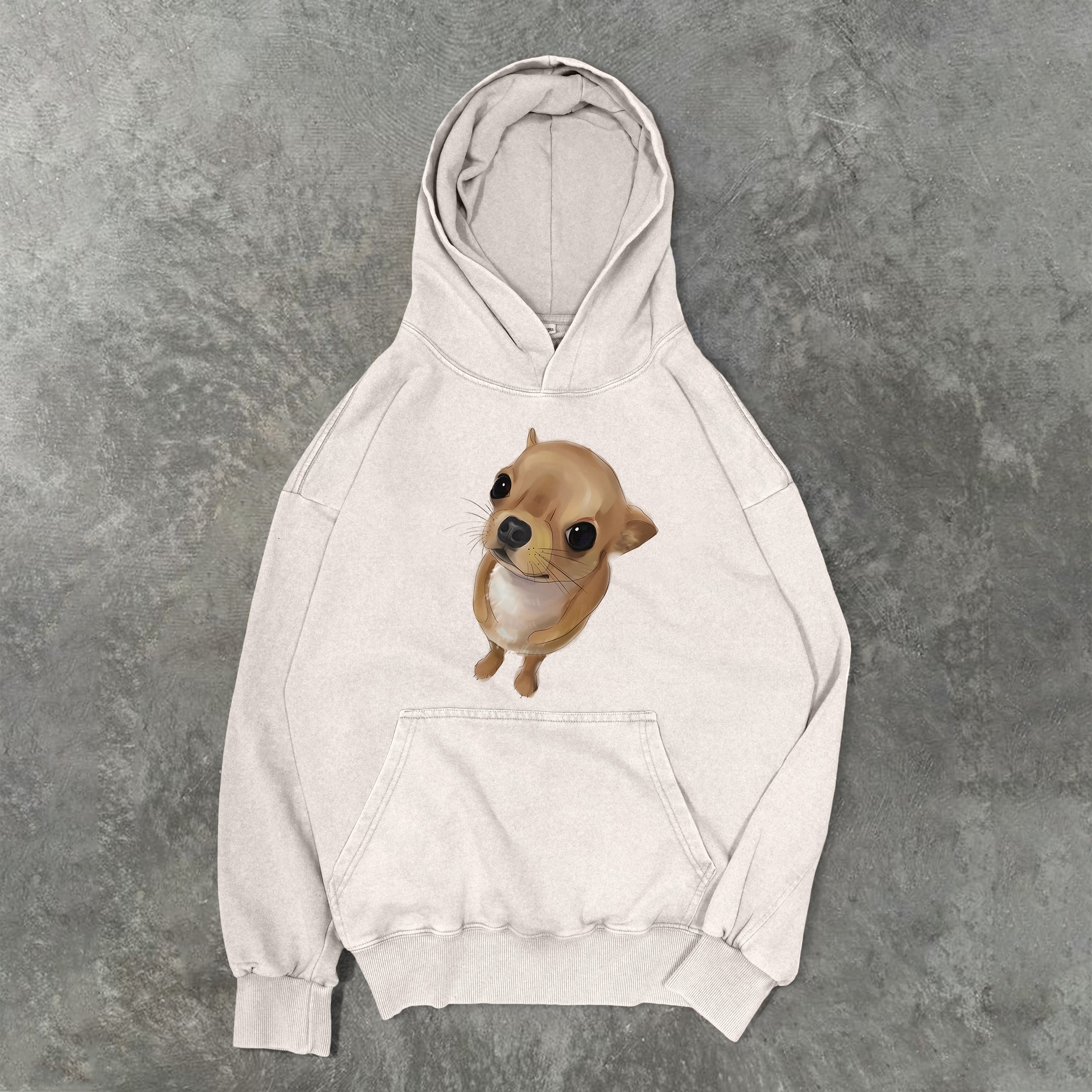 Cute Chihuahua Washed Unisex Hoodie