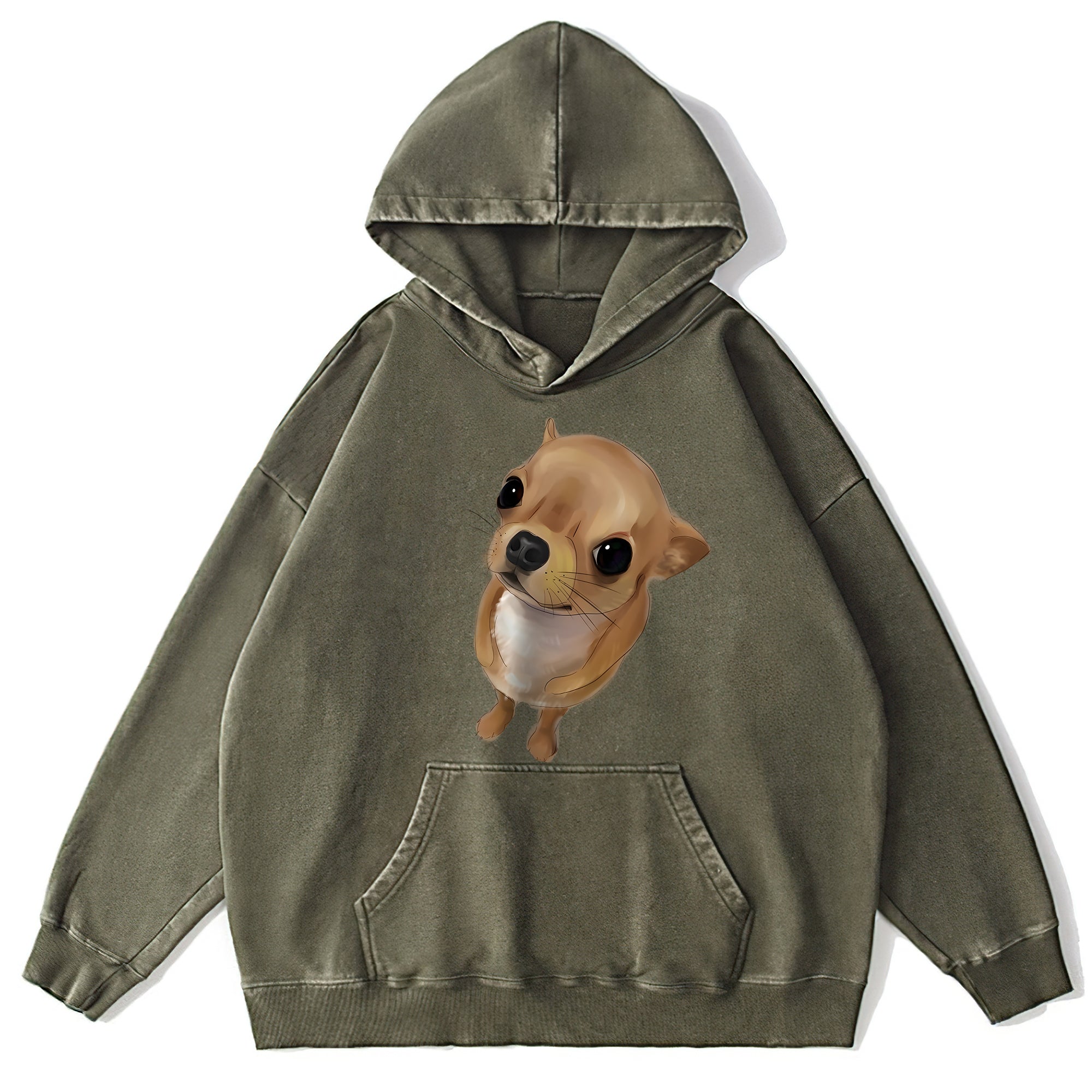 Cute Chihuahua Washed Unisex Hoodie
