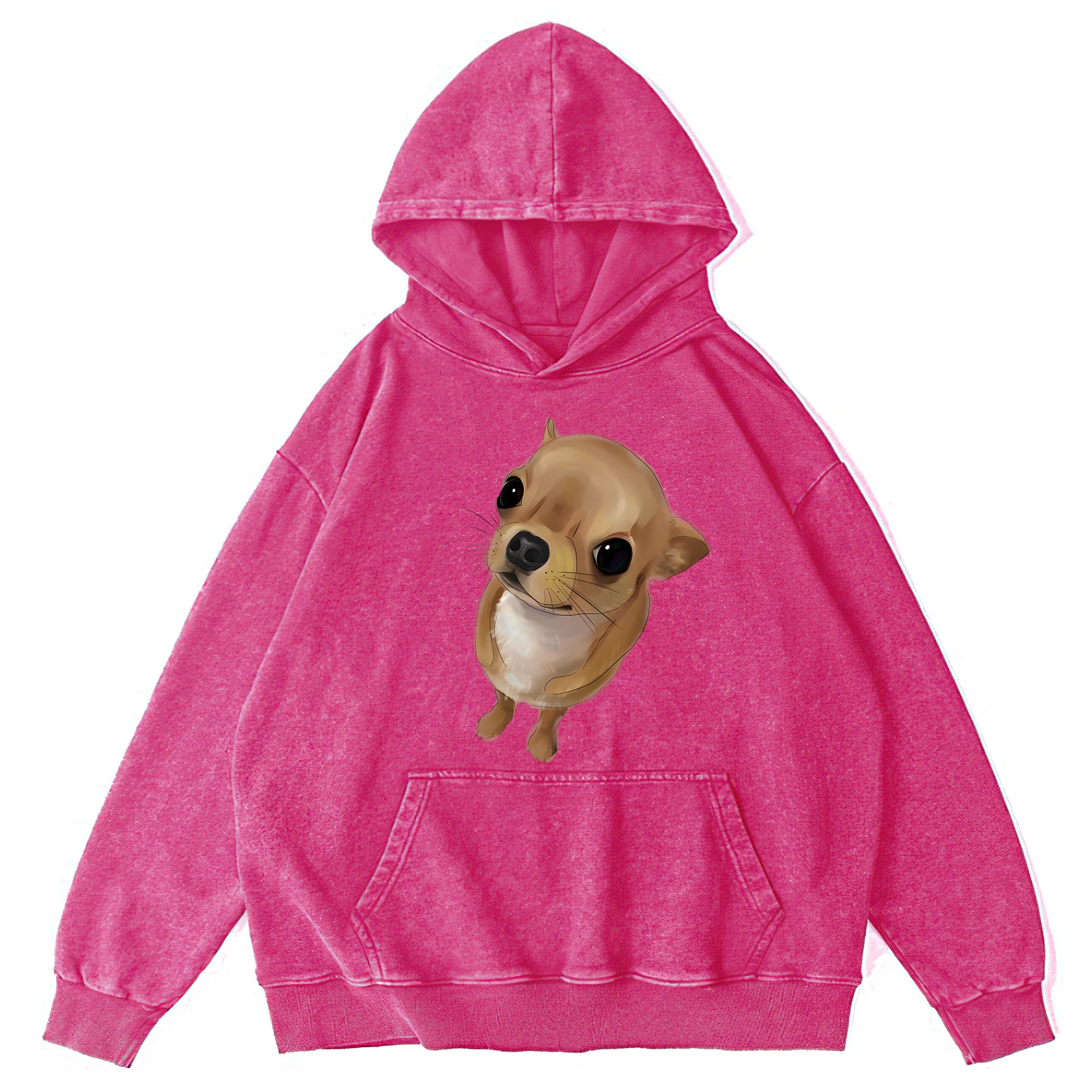 Cute Chihuahua Washed Unisex Hoodie