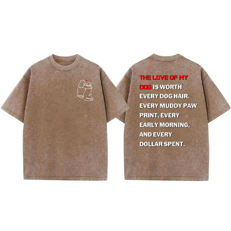 The Love Of My Dog Washed Unisex Tee