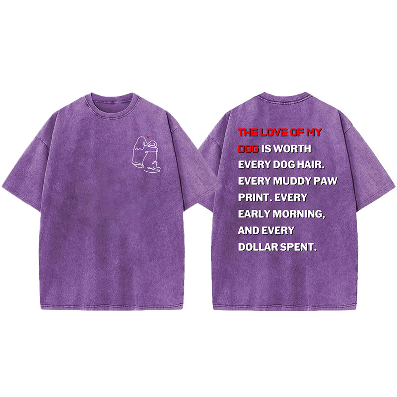 The Love Of My Dog Washed Unisex Tee