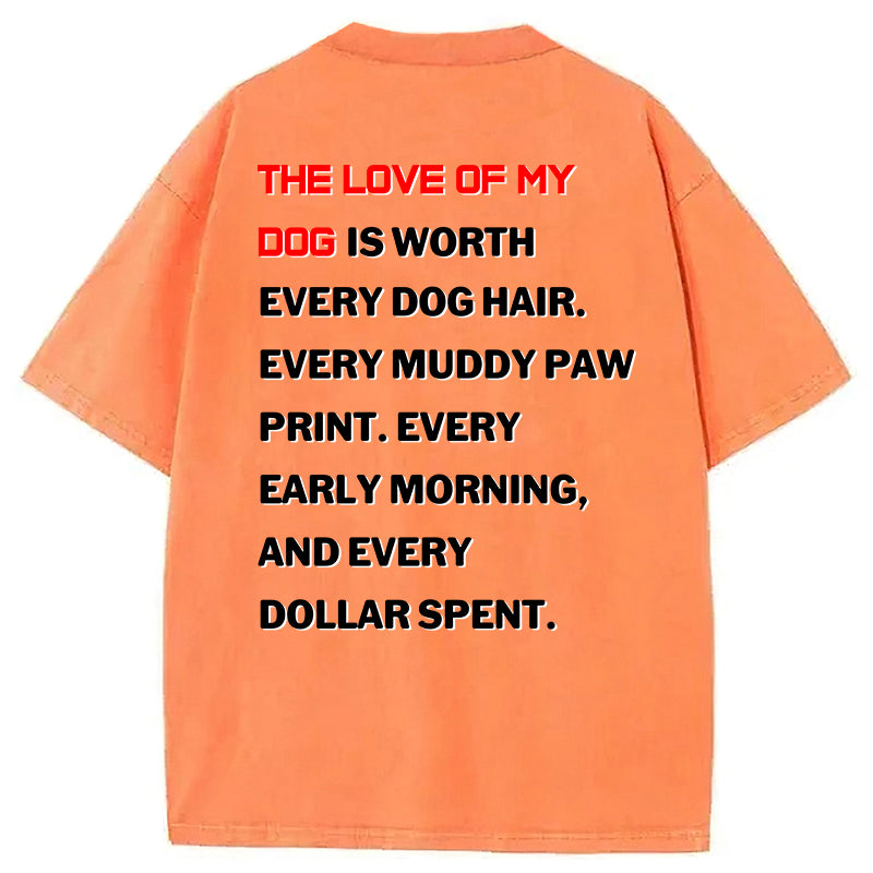 The Love Of My Dog Washed Unisex Tee