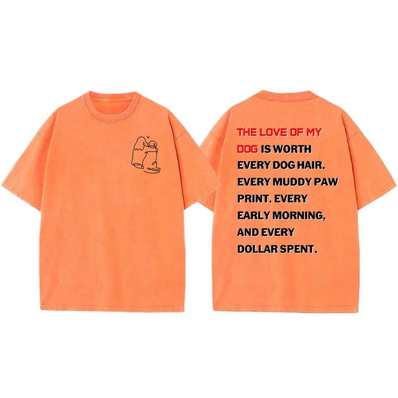 The Love Of My Dog Washed Unisex Tee