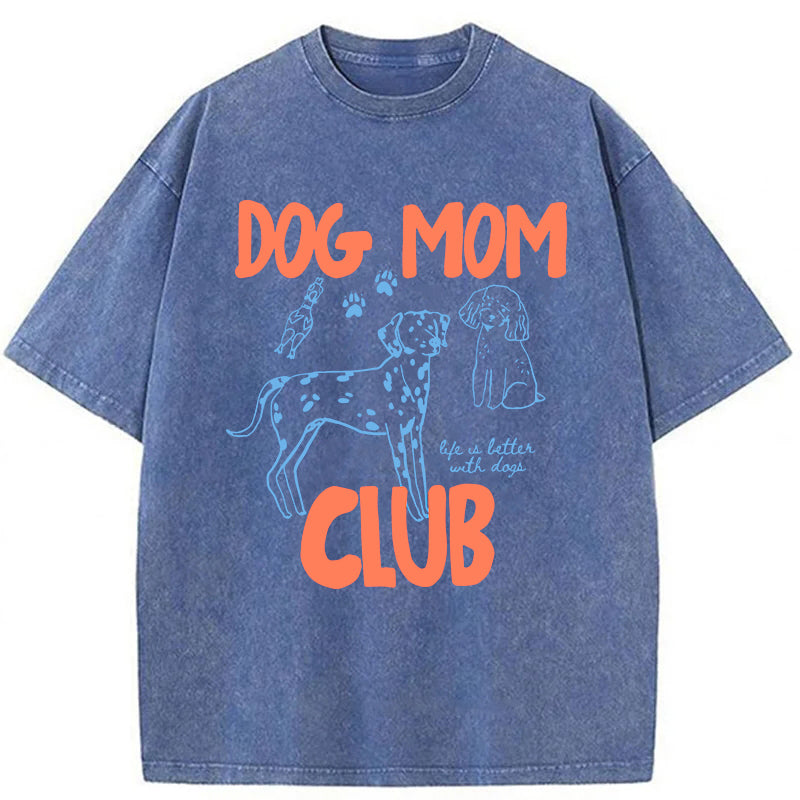 Dog Mom Club Washed Unisex Tee