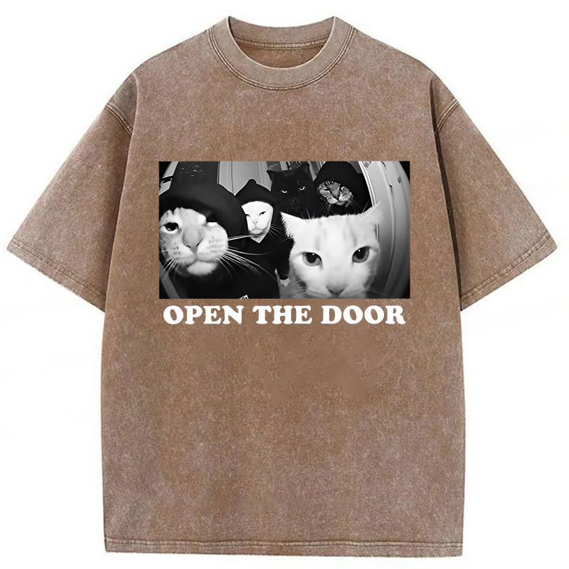 Funny Cat Gang Vintage Washed Unisex Tee