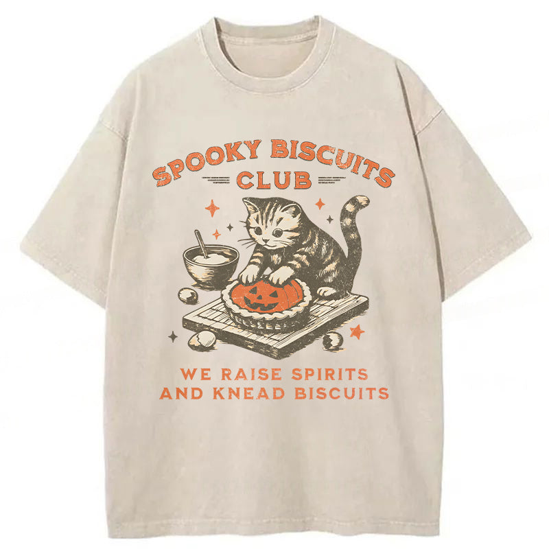Halloween Cat Washed Unisex Tee