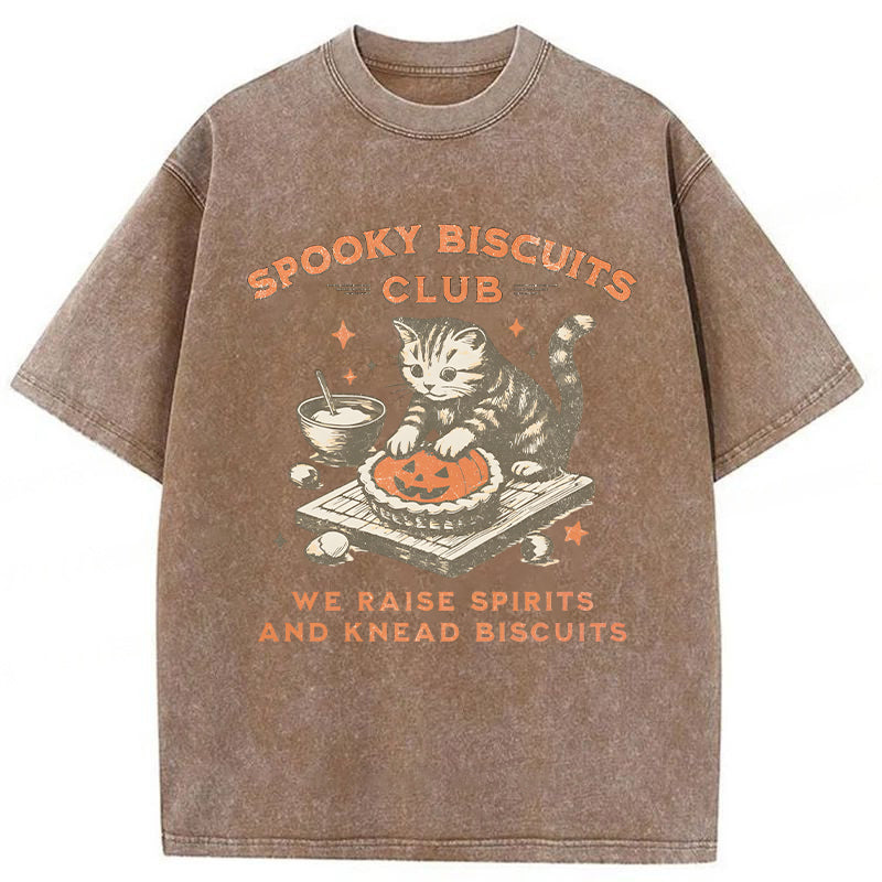 Halloween Cat Washed Unisex Tee