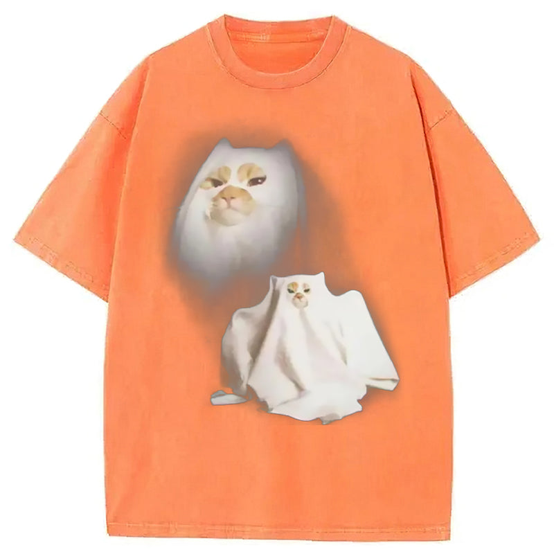 Ghost Kitten Washed Unisex Tee