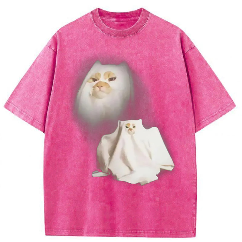 Ghost Kitten Washed Unisex Tee