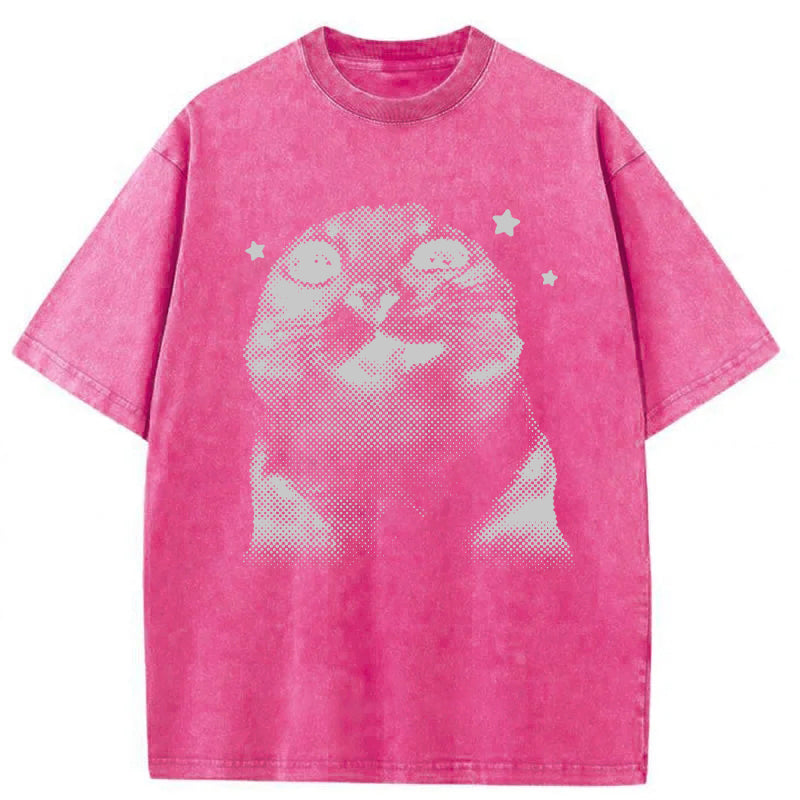 Silly Cats Washed Unisex Tee