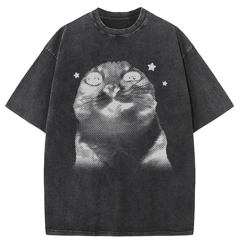 Silly Cats Washed Unisex Tee