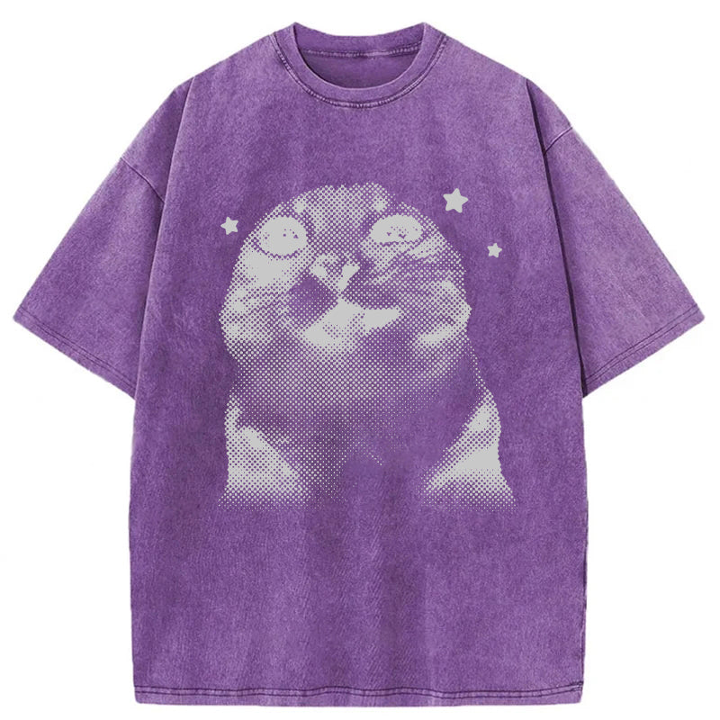 Silly Cats Washed Unisex Tee