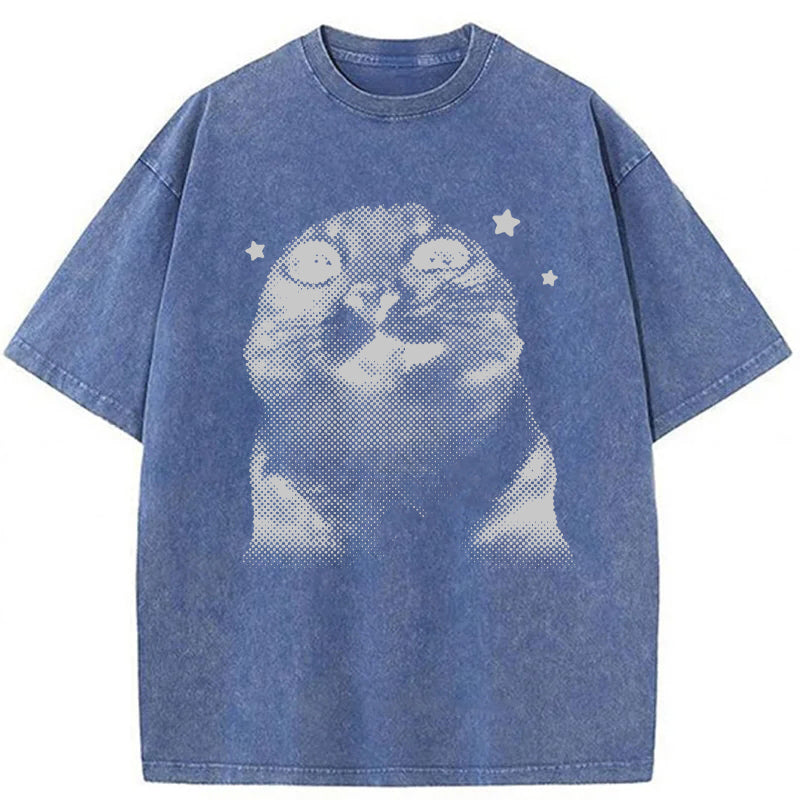 Silly Cats Washed Unisex Tee