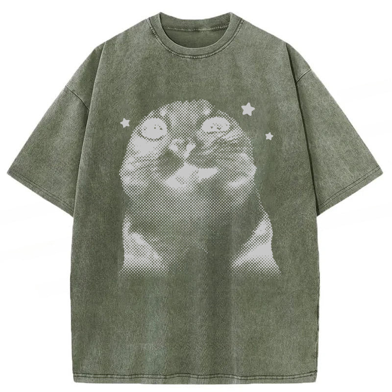 Silly Cats Washed Unisex Tee