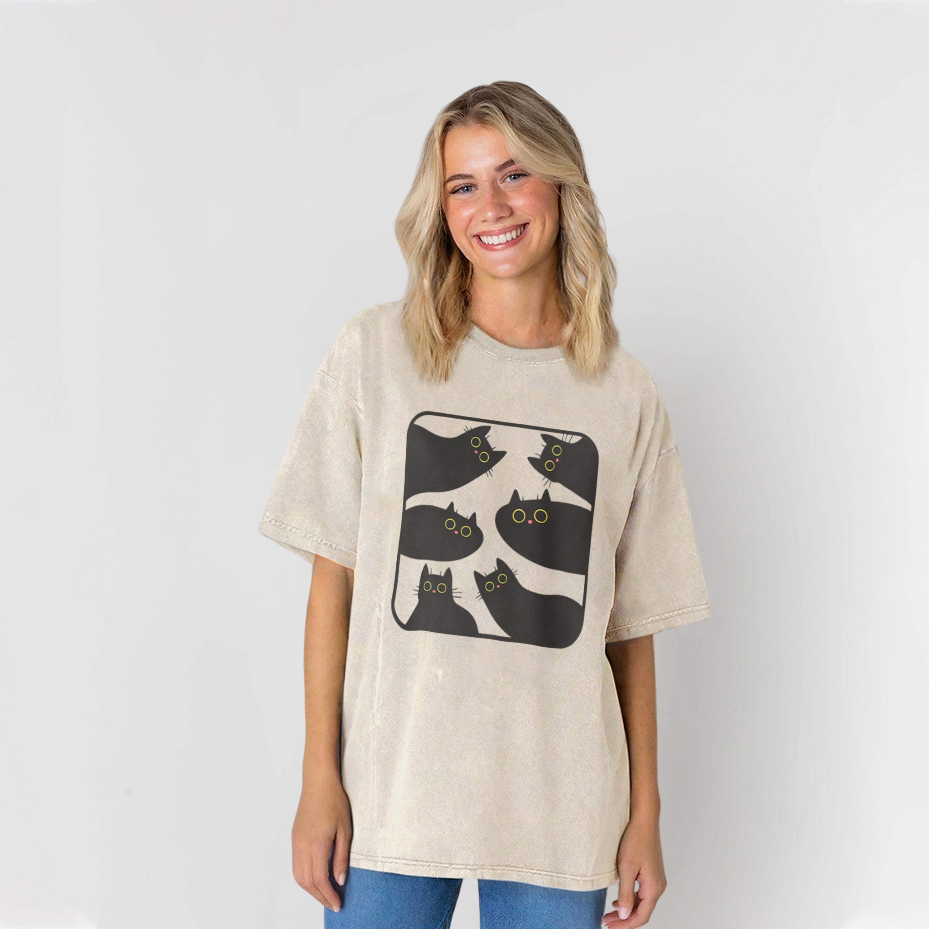 Cat Lover Washed Unisex Tee