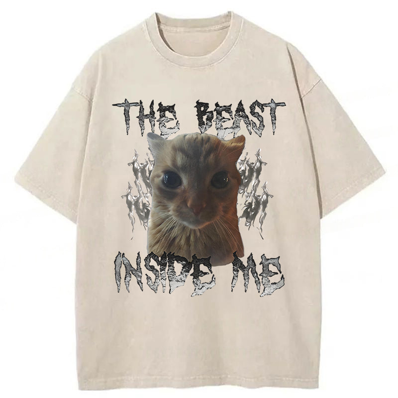 The Beast Inside Me Washed Unisex Tee