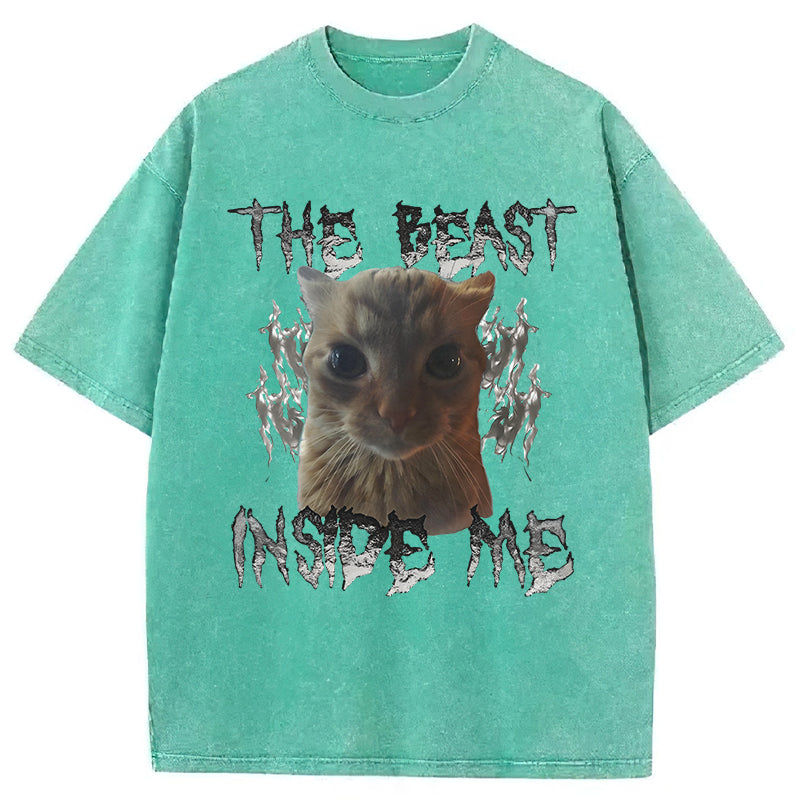 The Beast Inside Me Washed Unisex Tee