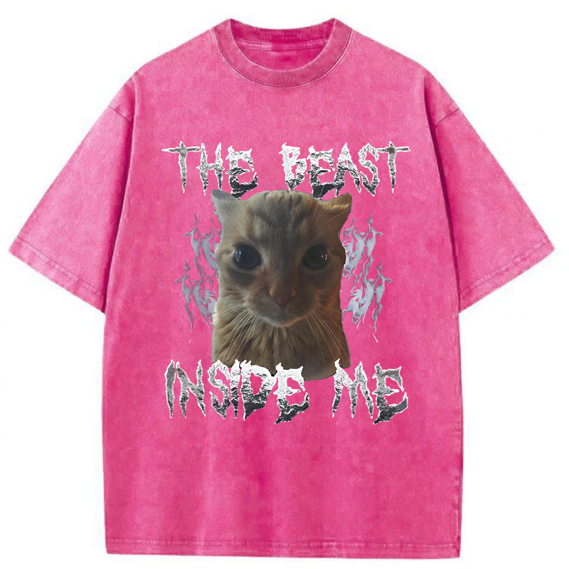 The Beast Inside Me Washed Unisex Tee