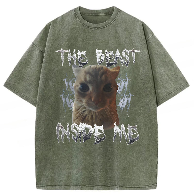 The Beast Inside Me Washed Unisex Tee