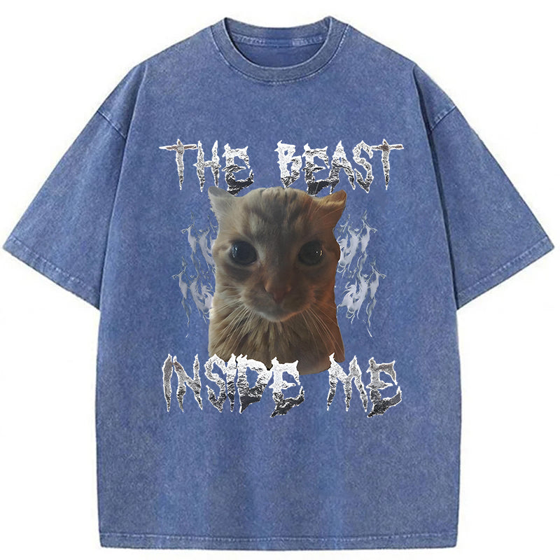 The Beast Inside Me Washed Unisex Tee
