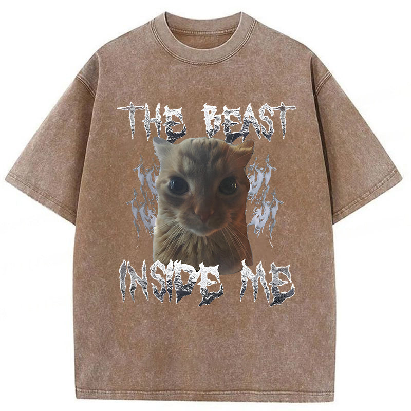 The Beast Inside Me Washed Unisex Tee