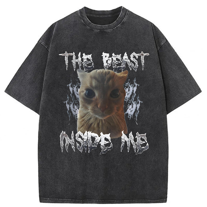 The Beast Inside Me Washed Unisex Tee