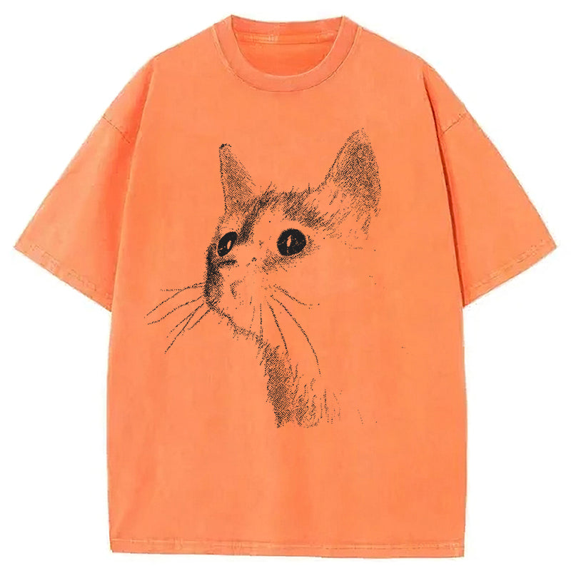 Vintage Black Cat Washed Unisex Tee