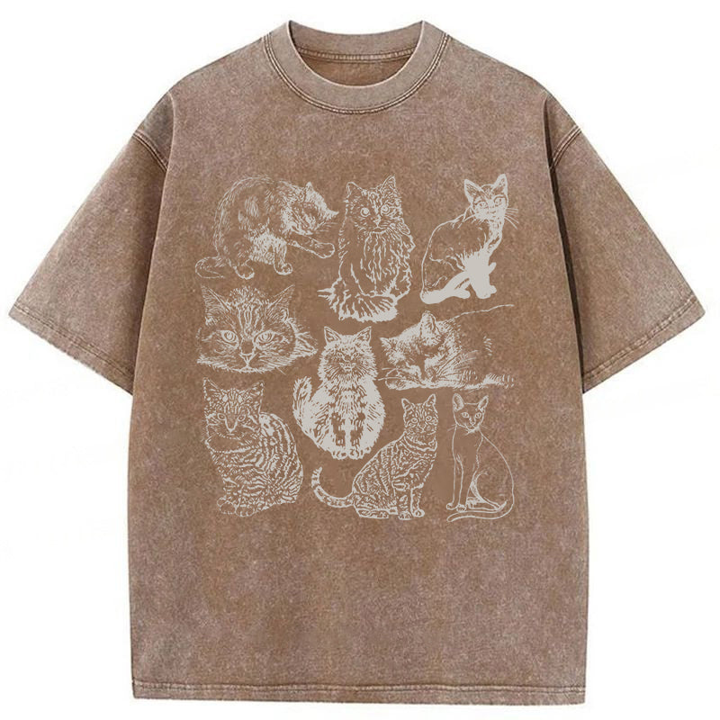 Cats Lover Washed Unisex Tee