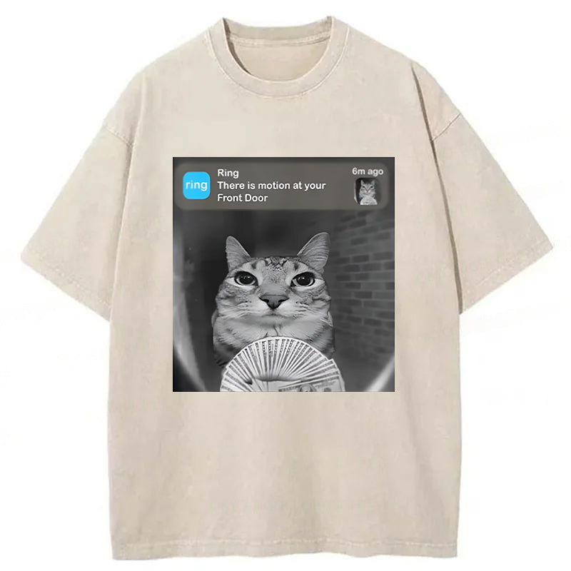 There Is Motion At Your Front Door Washed Unisex Tee