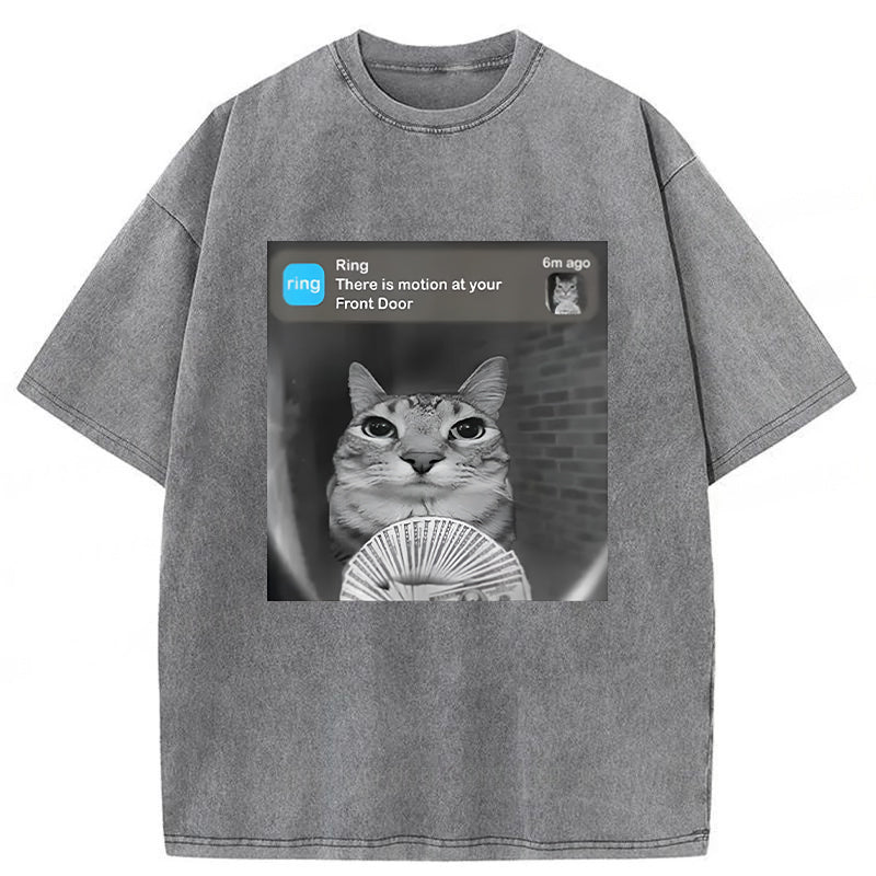There Is Motion At Your Front Door Washed Unisex Tee