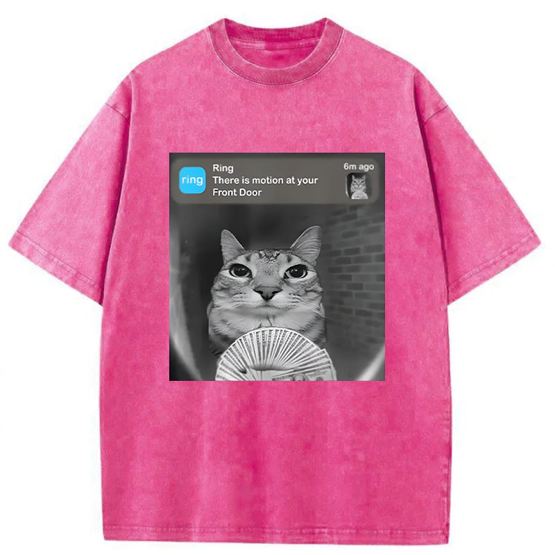 There Is Motion At Your Front Door Washed Unisex Tee