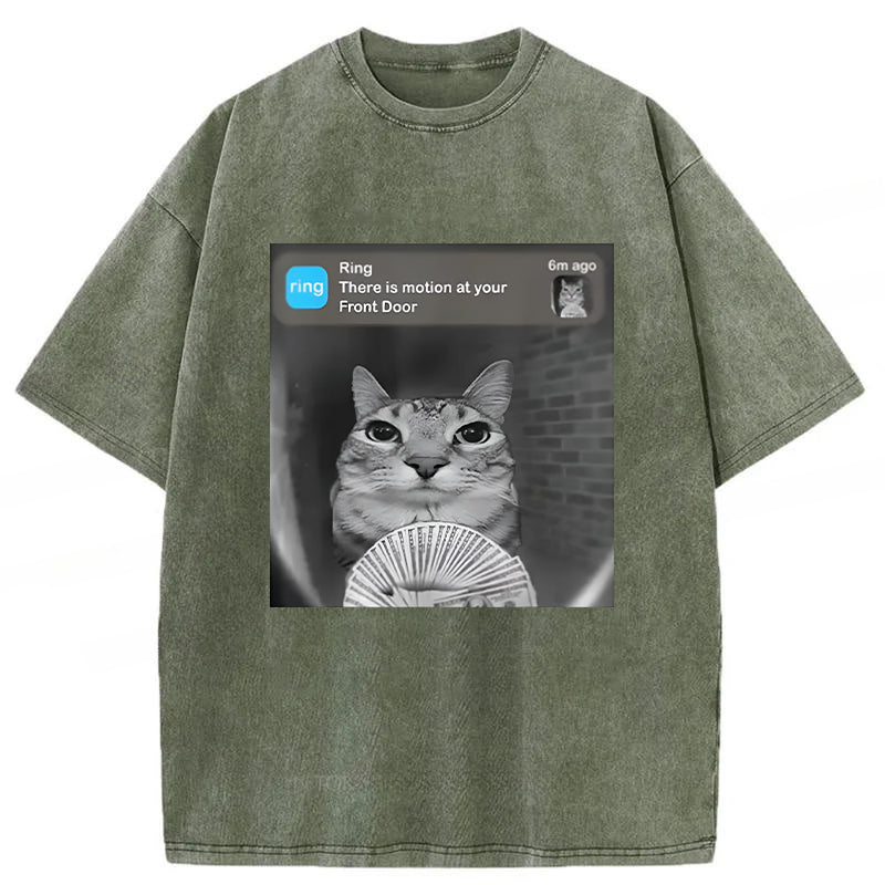 There Is Motion At Your Front Door Washed Unisex Tee