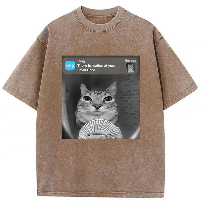 There Is Motion At Your Front Door Washed Unisex Tee