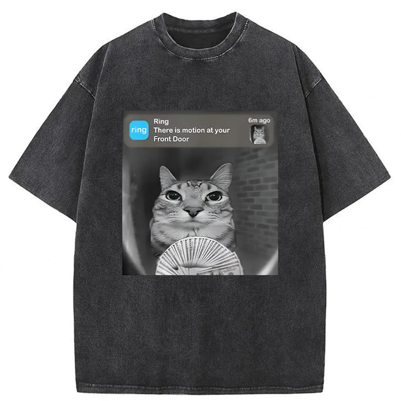 There Is Motion At Your Front Door Washed Unisex Tee