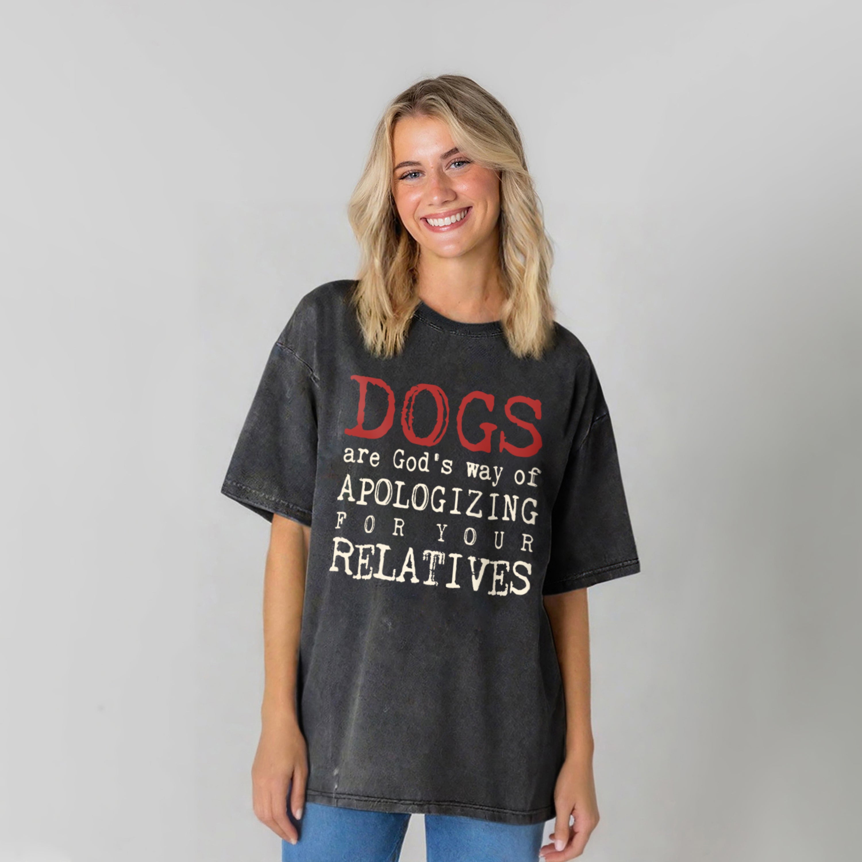 Dogs Are God's Way Washed Unisex Tee