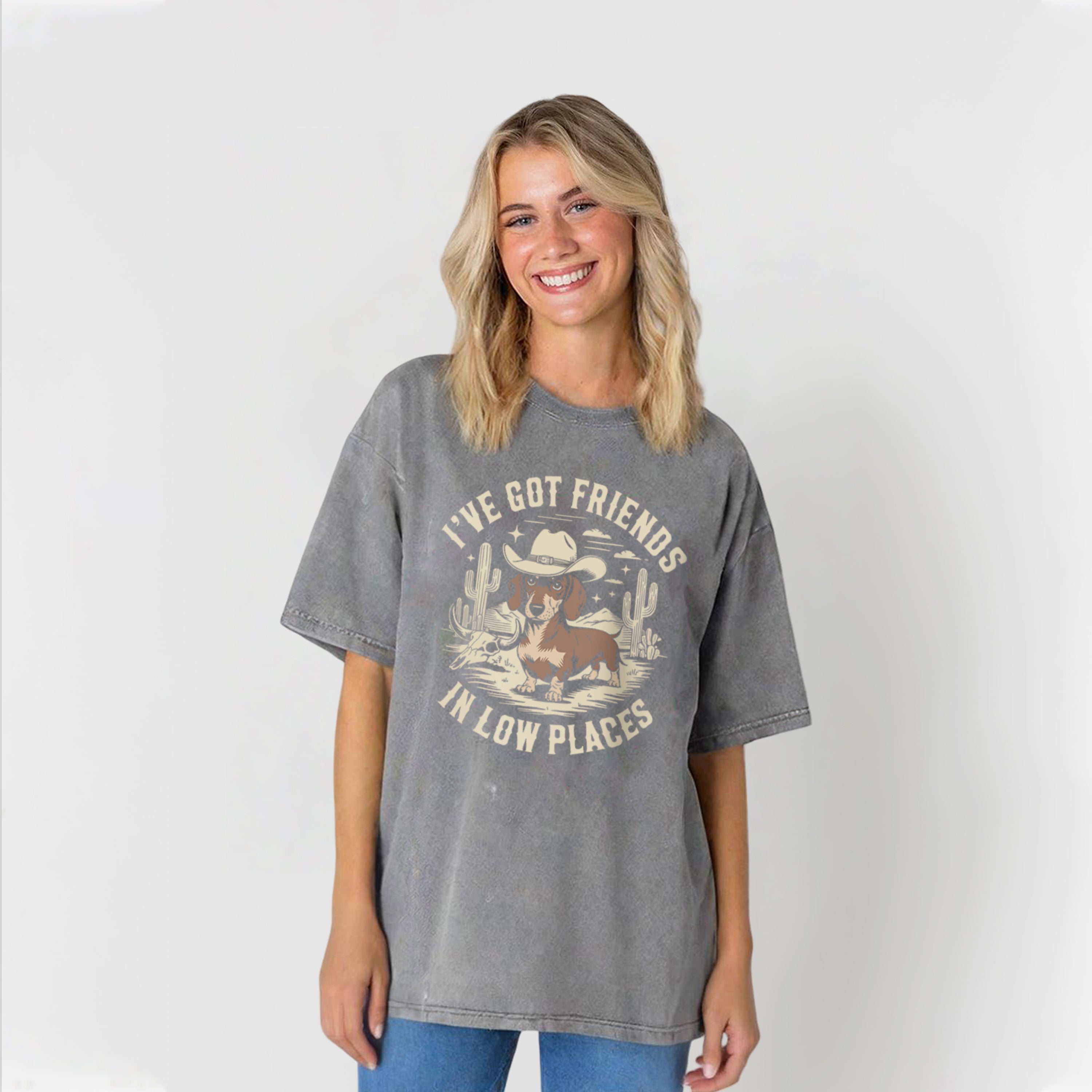 We Got Friends In Low Places Washed Unisex Tee