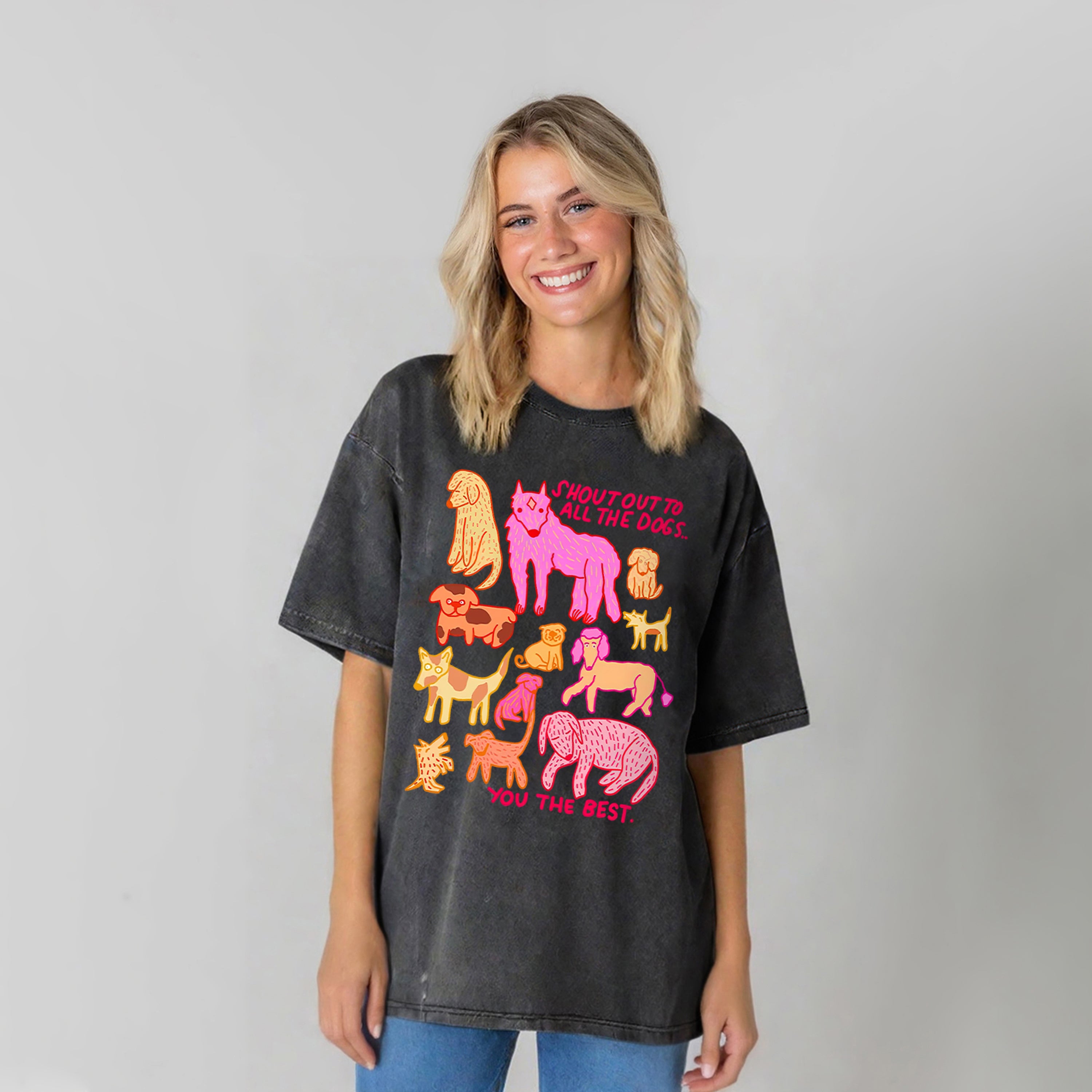 Shout Out To All The Dogs Washed Unisex Tee