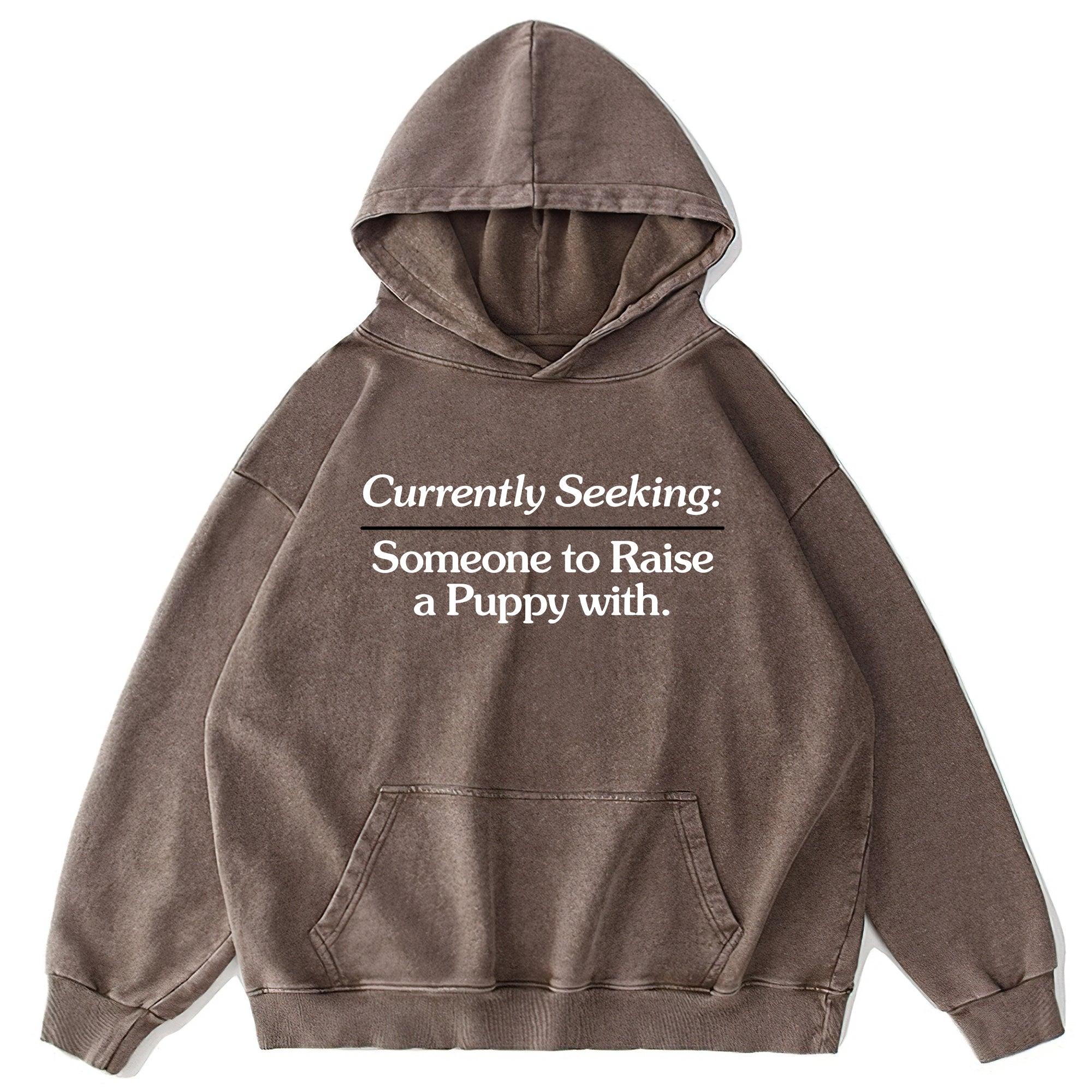 Currently Seeking Washed Unisex Hoodie
