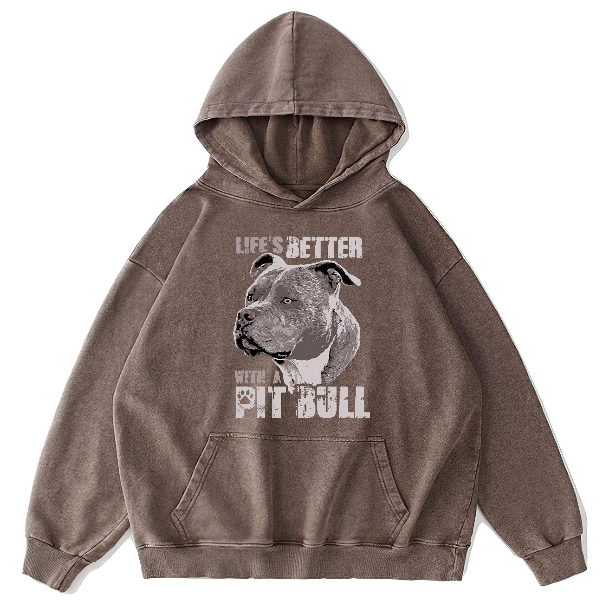 Life's Better With A Pit Bull Washed Unisex Hoodie