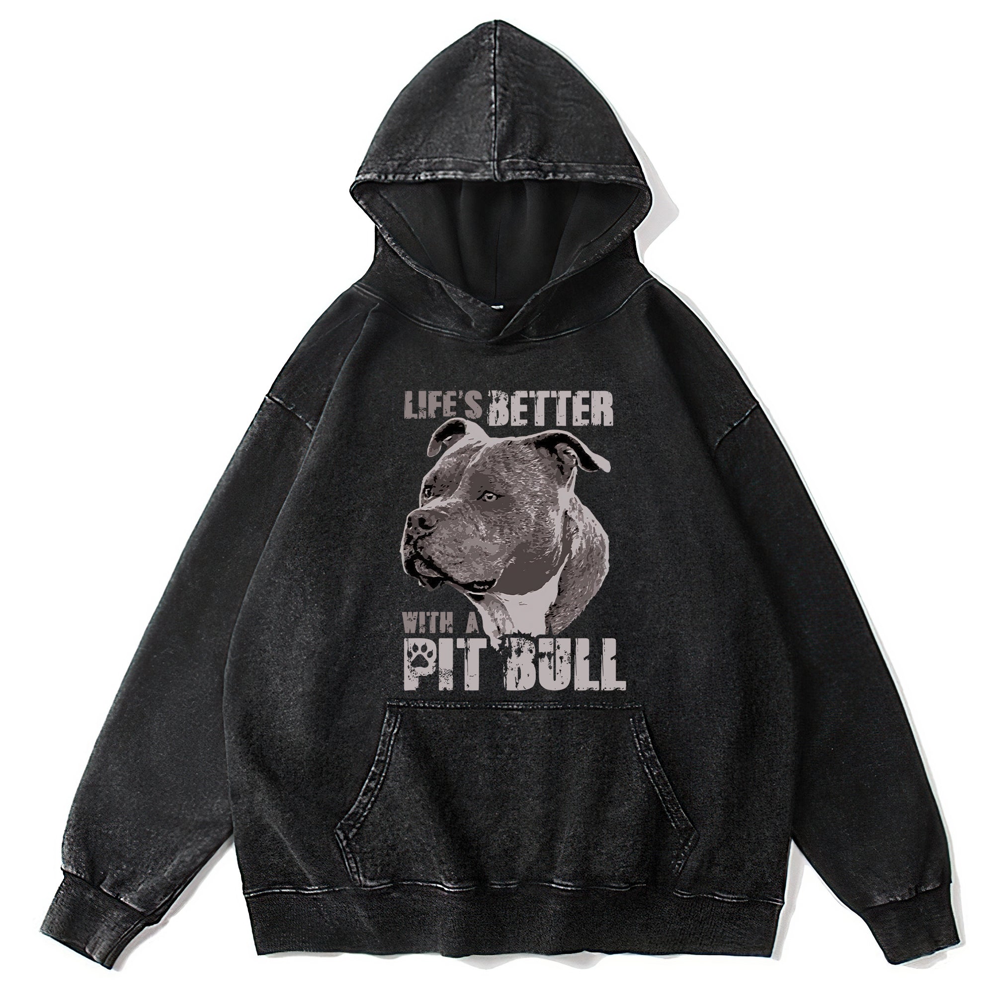 Life's Better With A Pit Bull Washed Unisex Hoodie